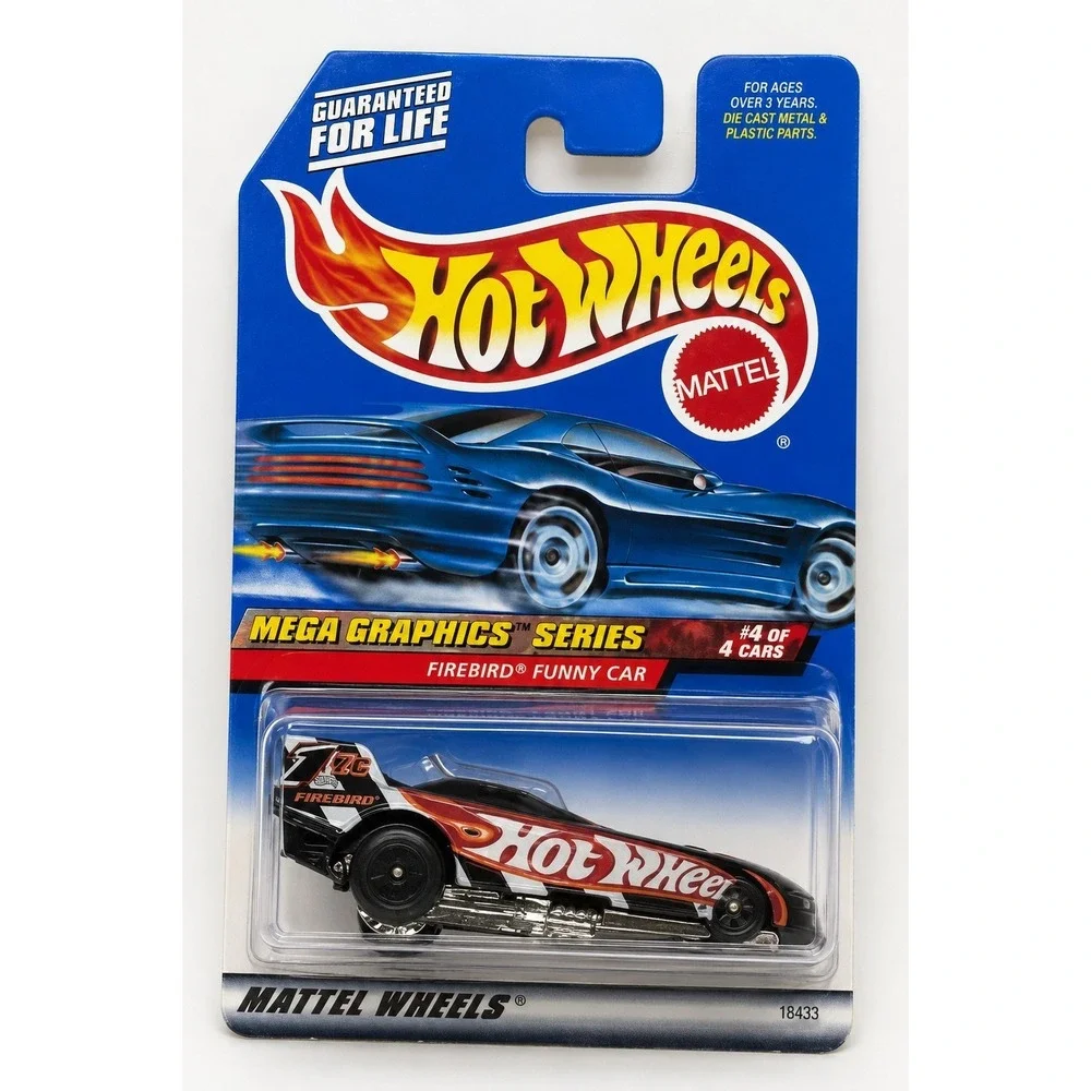 1999 Hot Wheels #976 Mega Graphics Series 4/4 FIREBIRD FUNNY CAR Black w/Blk 5Sp